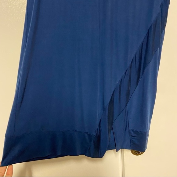 Anthropologie Dolan Left Coast Collection Blue Stretch Jersey Slinky Dress XS - Picture 4 of 7